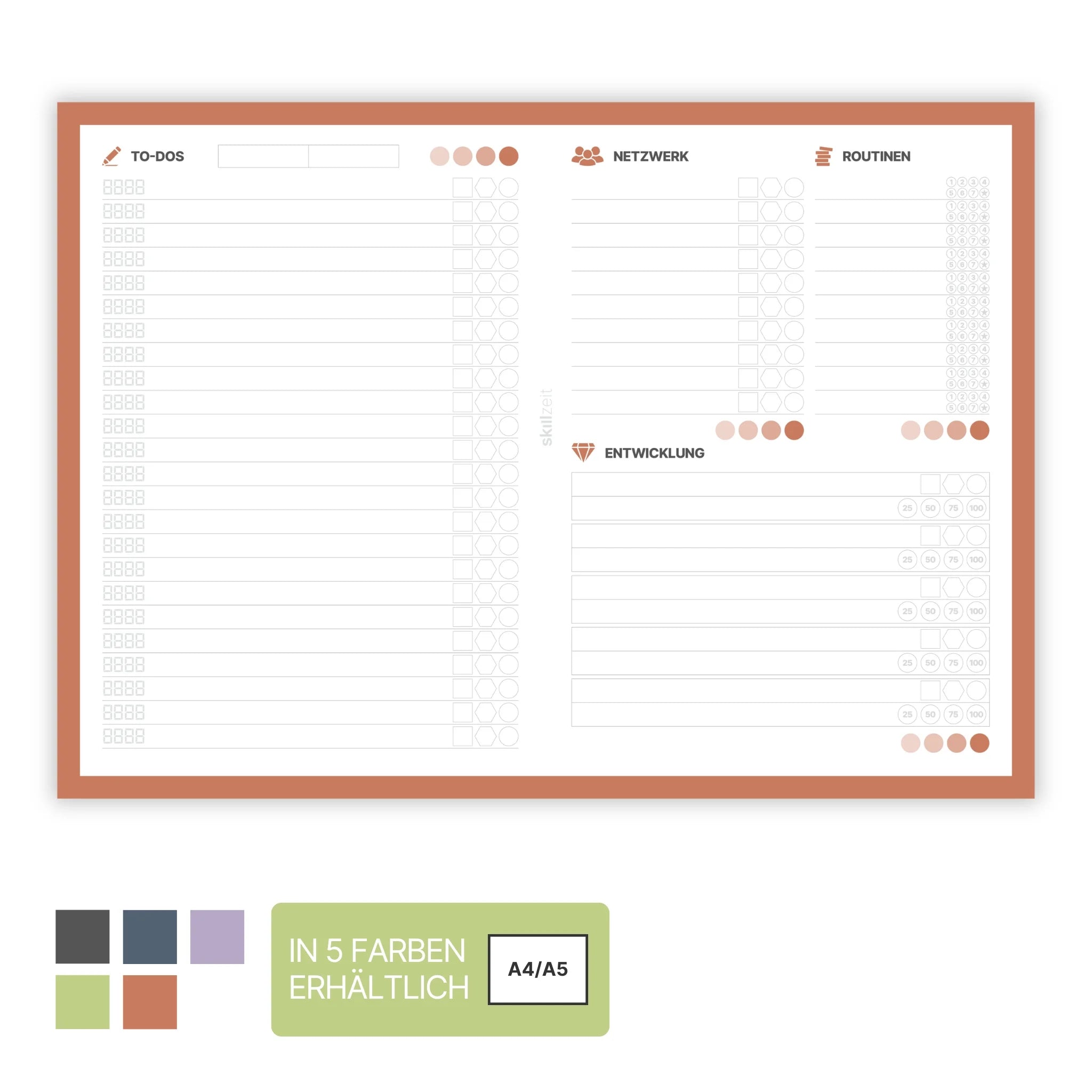 Weekly Mastersheet A4